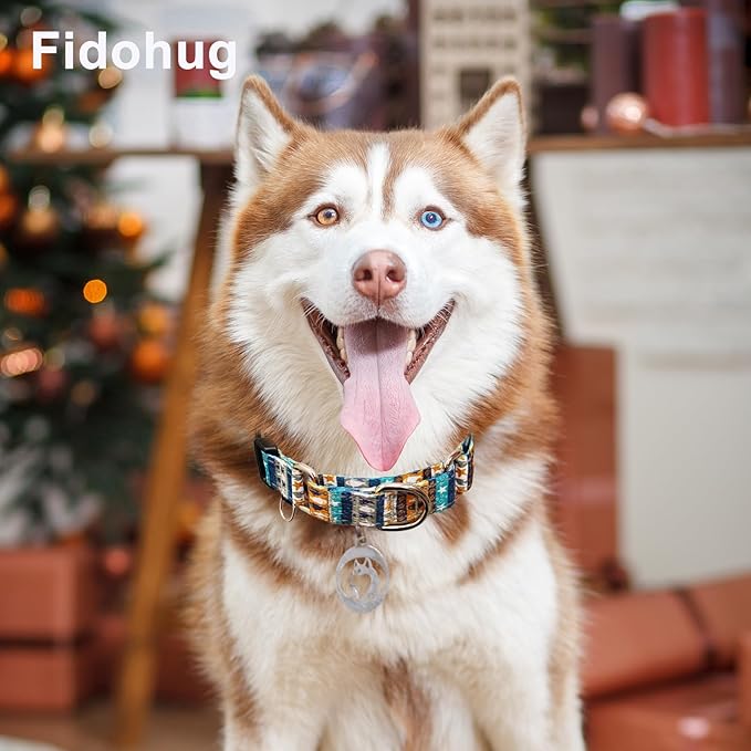 Reflective Martingale Collar with Buckle Shark Starfish Ethnic Stripe Adjustable Designer Dog Collars (Underwater World, Small)