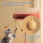 Modern Cat Tree for Living Room - Oak Veneer Cat Tower with Acrylic Pod, Solid Rubberwood, Scratch-Resistant Chenille & Sisal, Modern Cat Furniture for Indoor Cats