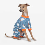 Fitwarm Adorable Duck Dog Pajamas, Warm Winter Dog Clothes for Small Dogs Boy Girl, Cozy Pet Onesie with Feet, Blue, White, Orange, Medium