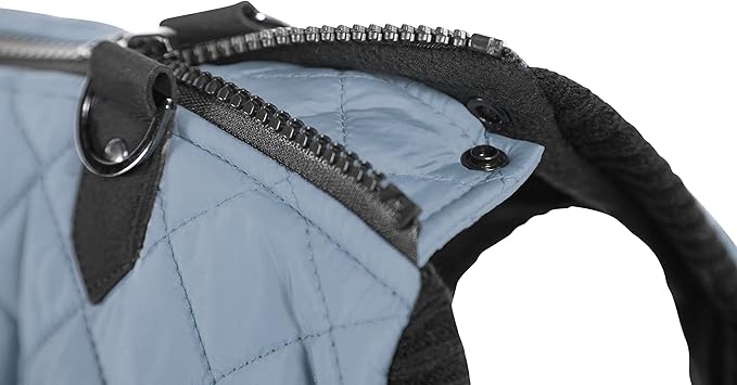 Gooby Fashion Vest Dog Jacket - Gray, X-Small - Warm Zip Up Bomber Vest with Dual D Ring Leash - Winter Water Resistant Small Dog Sweater