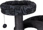 TRIXIE Filippo 50-in Cat Tower, Sisal Scratching Posts, Cat Tree with Hammock, Platforms, Bed, Dangling Cat Toys, Black