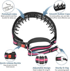 Mayerzon Martingale Collar for Dogs, No Pull Dog Collar with Reflective Strip for Small Medium Large Dogs, Anti Pulling Dog Collar with Buckle for Walking Training, Safe for Night Walk(Pink, M)