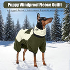 DENTRUN Small Dog Winter Coat, Warm Fleece Jacket with Removable Turtleneck, Dog Cozy Sweater for Puppy Cold Weather, Windproof Costume, Soft Woolly Pajamas