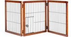 Carlson Pet Products Design Paw 62-Inch Super Wide 3 Panel Premium Wooden Pet Gate,Brown
