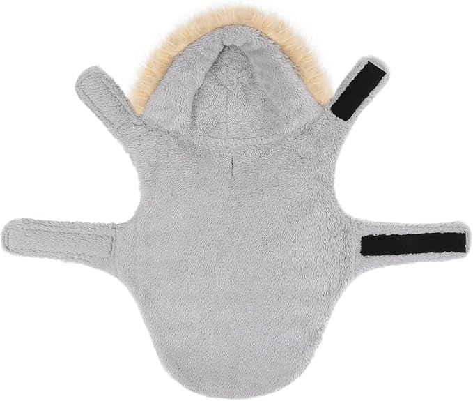 HDE Dog Puffer Jacket Fleece Lined Warm Dog Parka Winter Coat with Harness Hole 90s Black and Gold Metallic - S