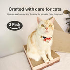 Necoichi Cardboard Cat Scratcher Bed for Indoor Cats - Cat Scratching Board (16" Wide, c. Replacement 2 Pads)