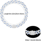 Metal Diamond Dog Chain Dog Training Chain with Secure Buckle Pet Collars for Large Medium Dogs