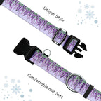 Martingale Collar for Dogs with Buckle Floral No Pull Adjustable Nylon Limited Slip Training Dog Collars (Purple Lavender, Small)