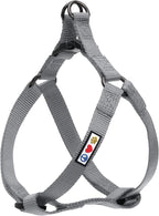 Pawtitas Solid Step-in Dog Harness – Adjustable No-Pull Vest for Puppies to Seniors, Safe & Comfortable L Grey