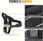SlowTon No Pull Dog Harness - Heavy Duty Dog Harness and Leash Set for Medium Large Dogs, Reflective Tactical Harness with Soft Padded and Front Clip for Easy Walk and Training （B, M