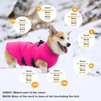 Mklhgty Dog Coat with Harness Built-in, Waterproof Reflective Fleece Lined - Warm Windproof Winter Jacket with Back Zipper, Cold Weather Snow Dog Coats - Pink - L