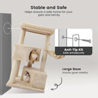 Gardner Pet 41" Cat Tree for Large Cats, Heavy Duty Cat Trees Tower with 3.2in Posts & Washable Top Perches & Replaceable Natural Sisal