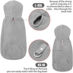 EXPAWLORER Dog Hoodie Fleece Sweater Vest, Hooded Dog Sweatshirt Fall Winter Pet Clothes with Leash Ring, Sleeveless Warm Cozy Puppy Clothing for Cat Small Medium Large Dogs Girl Boy, Grey XS