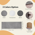 Carpet Protector for Pets Cat Carpet Protector for Doorway, Anti Scratch Under Door Cat Scratch Protector Mat, Easy to Cut Plastic Stopper (Grey, 3.6FT-1pack)