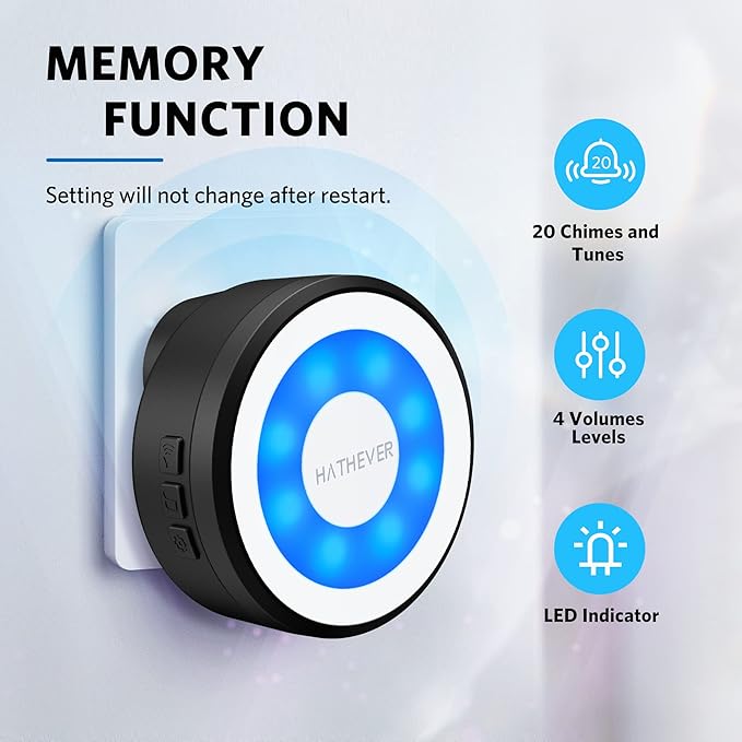 Dog Bell for Door Potty Training, Wireless Doggie Door Bell Operating at 1000 Feet with IP65 Waterproof Touch Button, CD Quality Sound & 4 Notification Modes