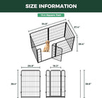 FXW Homeplus Unleashed Indoor Dog Playpen - Stress-Free and Safe Play, Heavy Duty 40 Inch 6 Panels Dog Pen for Medium and Large Dogs, Black│Patented