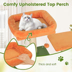 PETSITE Multi-Level Cat Tree, 75 Inches Tall with Sisal Scratching Posts, 2 Condos, Hammock, Dangling Balls, and Cozy Top Perch, Ideal for Indoor Cats to Play and Rest (Green)