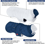 KYEESE Dog Coat Warm Pet Winter Coat with Leash Hole Waterproof Dogs Jacket with Fleece Lined Soft Pet Sweater for Cold Weather Windproof Dog Puffer Coats for Small Dogs Thick Pets Clothes with Pocket