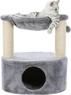 Trixie Baza Grande 24-in Cat Tree, Two Sisal Scratching Posts, Cat Condo and Hammock, Dangling Cat Toy
