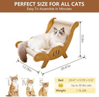Large Sisal Cat Scratcher–Indoor Cat-Specific Bed & Scratching Pad Combo Lounger,Durable Scratching Mat,Non-Shedding Material
