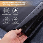 Carpet Protector for Pets Cat Carpet Protector for Doorway, Anti Scratch Under Door Cat Scratch Protector Mat, Easy to Cut Plastic Stopper (Black, 3.6FT-2pack)