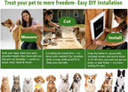 Dog Door Doggy Door Easy Install - Wood & PVC Doors & Walls，Dgooie Free Movement &Strong Magnetic Auto-Close & Sliding Lock,Telescoping Frame,10 1/8" x 15 3/4" for Large Dogs Up to 100 lb