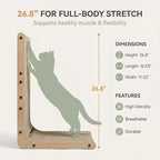 L Shaped Cat Scratcher for Indoor Cats, Cat Scratching, Cat Scratch Pad, 26.8 Inches Tall Scratching Post with Sturdy Base, Durable Cat Scratch Pad for Kittens & Adults, Furniture Protector