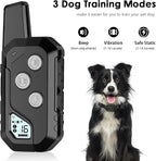 Shock Collar for Dogs, IP67 Waterproof Dog Training Collar with Remote, 3 Training Modes with Beep, Vibration, and Safe Static, Rechargeable E Collar for Large Medium