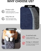 Cat Scratch Couch Protector 78.7"x15.8" – Self-Adhesive Furniture Protector from Cat Scratching, DIY Couch & Wall Shield, Trimmable Anti Scratch Mat for Indoor Sofa Bed Carpet，Navy