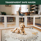 FXW AuraSpace Acrylic Indoor Dog Playpen for Puppies and Small Dogs, 24 Inch, 8 Panels, White