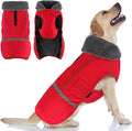 Doglay Dog Coat, Waterproof Dog Jacket Pet Winter Coat for Cold Weather with Thicken Furry Collar, Reflective Puppy Winter Jacket Warm Fleece Lining for Small Medium Large Pets