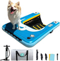 Niphean Dog Pool Ramp(Full-Coverage Non-Slip Deck), Stable Pup Plank with 240lbs Capacity, Inflatable Dog Ramp for Pool, Boat, Dock & Lake, Safe & Durable Ladder for Large Pets to Easy Water Access