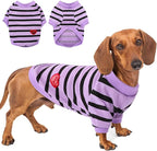 Dog Shirts for Medium Dogs, Striped T-Shirts Dog Vest Pet Apparel Tee Shirts Spring Summer Suitable for Small and Medium Large Pets French Bulldog Bichon, Purple M