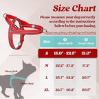 rabbitgoo Dog Harness No Pull, Quick Fit for Small Dogs with Soft Padded Handle, Chest Adjustable Reflective Pet Vest, No Choke Escape Proof for Walking Training, Red S