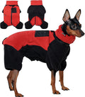 DENTRUN Dog Winter Coat, Warm Fleece Jacket, Pajamas Turtleneck Dog Sweater, Puppy Cold Weather Outfit Thermal Bodysuit, Sweatshirts Snowsuit, Soft Jumpsuit