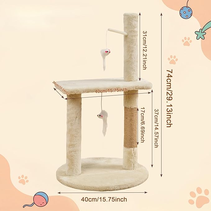 Multi-Tier cat Tree with a nest (Small)