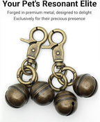Copper Bells for Dog Collars with Snap Clips - Dog Bells to Go Outside,Made of Pure Copper for Dogs/Cat - Clear Sound & No Rust - Know Where Your Pet