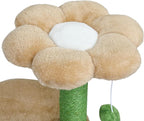 VINGLI Cat Tree for Indoor Cats, 32 inch Small Cat Tower, Cactus Cat Tree Scratching Posts with Jump Platform (Green & Beige)
