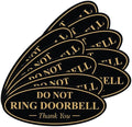 All Quality Oval DO NOT Ring DOORBELL Thank You Sign - Black/Gold Medium 10 Pack