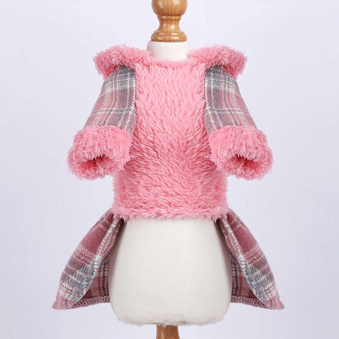 Dog Hoodie Dog Sweater Puppy Clothes for Small Dogs Boy Girl Pet Hoodies for Dogs Cold Weather Doggie Coats Fall Doggy Sweatshirt for Chihuahua Yorkie Cat Sweater Costumes, M, Pink