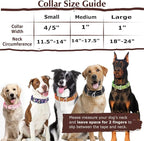 Heavy Duty Martingale Collar for Dogs - Reflective Nylon with Quick Release Buckle & Purple Flowers Design - No Slip Choke Collar for Training, Walking & Nighttime Safety L