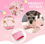 KYEESE Dog Pajamas Soft Dogs Clothes Pet Coat Velvet Dog Pajamas Small Sized Dogs Comfy Doggie Jammies Onesie Stretchy Doggie Pjs Pet Costume with Pink Unicorn Pattern, Small