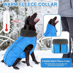 Doglay Dog Coat, Waterproof Dog Jacket Pet Winter Coat for Cold Weather with Thicken Furry Collar, Reflective Puppy Winter Jacket Warm Fleece Lining for Small Medium Large Pets