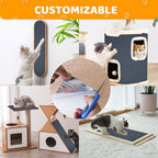 Cat Scratching Mat Self-Adhesive, 157.5'' x 15.8'' Trimmable Cat Scratch Pads Furniture Protector, DIY Climbing Cats Scratching Carpet for Couch, Door Frame or Wall Corner Protector (Light Gray)