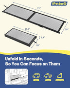 XLarge Dog Ramp for Car, SUV & Truck – Joint & Spine Relief, Anti-Slip Surface, Heavy-Duty, Stable, Up to 200 lbs