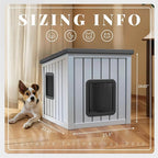DRATO Outdoor Dog House Indoor and Outdoor with Sloped Roof Resin Material Weatherproof Roof Removable Floors for Small to Middle Sized Dogs Easy to Assemble (Gray, 24.65 * 21.5 * 22.21)