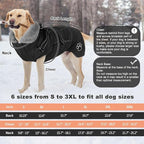 Doglay Dog Jacket Waterproof Dog Coat with Harness Built in, Christmas Puppy Winter Coat Reflective Turtleneck Puffer Snow Jackets for Small Medium Large Dogs