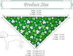 St. Patrick's Day Dog Bandanas 2PCS-XLarge,Irish Shamrock Design Scarves, Holiday Costumes,Pet Scarves for Boys and Girls,Dog Outfit Gifts for Extra Large Dogs(Green)