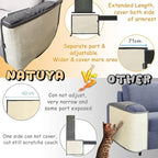 NATUYA Couch Cat Scratch Furniture Protectors from Cats-Sisal Cat Scratching Mat Furniture Guard for Sofa Cushion Chair Corner (Dark Gray, Left)