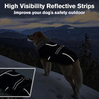 Lelepet Warm Dog Coat Waterproof Dog Jacket for Large Dogs Reflective Fleece Vest with Adjustable Buckle Hook & Loop Windproof Cold Weather Coats for Small Medium Large Dogs, Navy Blue, L